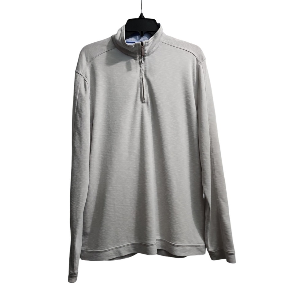Johnston Murphy Sweater Mens Medium Brown 1/4 Zip Preppy Pullover‎ Long Sleeve